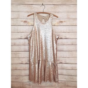 ⚡Free People⚡Sequin Shift Dress⚡Champagne